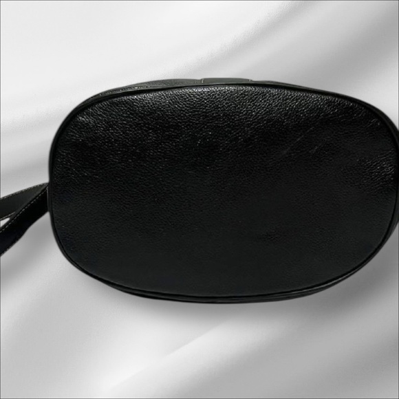 Dunhill Vintage Black Leather Drawstring Bucket Bag Gold Hardware - Picture 5 of 12